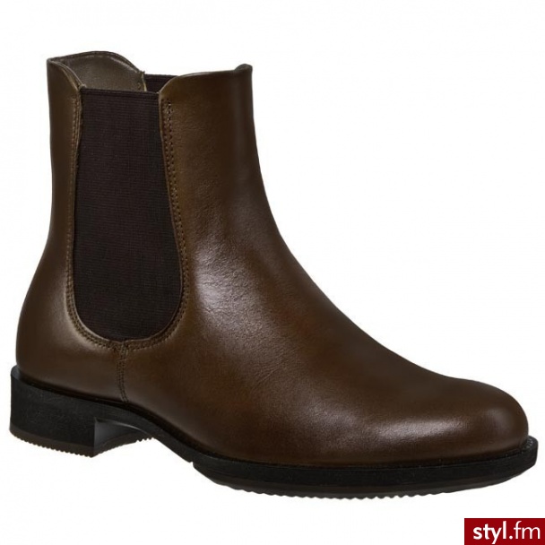 ECCO Botki Saunter 23460301034 Camel - Botki Buty Moda