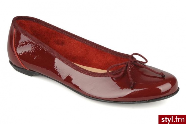 Valensi BALERINKI VEGA BY VALENSI (Bordowy) - Balerinki Buty Moda