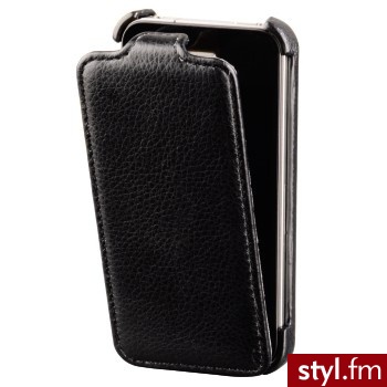 HAMA etui skórzane z klapką na iPhone'a 4 - czarne (107110) - Portfele i etui Dodatki Moda