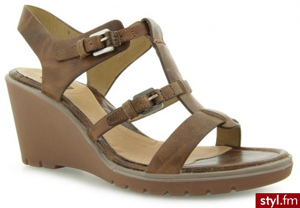 Ecco SANDAŁY Adora Sandal Walnut Ice Point - Koturny Buty Moda