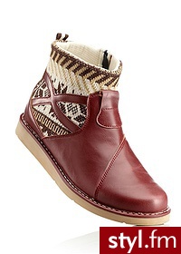 Bonprix Botki sportowe czerwony 923889_22114 - Botki Buty Moda