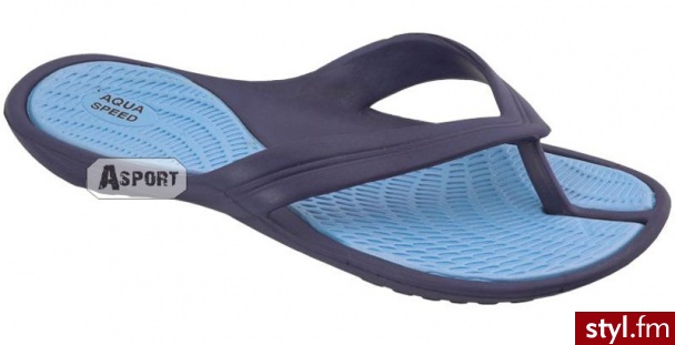 Klapki plażowe, na basen damskie ARUBA granatowe Aqua-Speed - Klapki Buty Moda