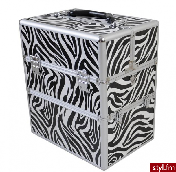 KUFER KOSMETYCzNY NS06 zEBRA PU - Kosmetyki