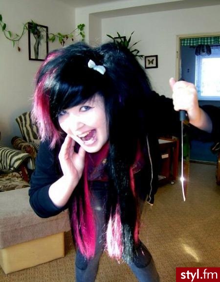 EMO Alternatywne Średnie Fryzury