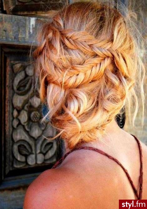 Blond Warkocze Proste Na co dzień Długie Fryzury