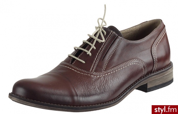 DUO Półbuty Man 047 Brązowe - Półbuty Buty Moda