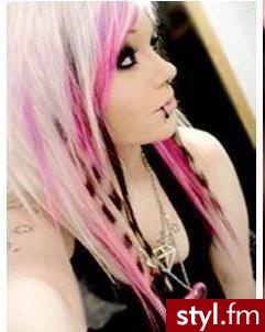 EMO Alternatywne Średnie Fryzury