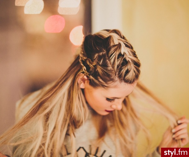 Blond Warkocze Proste Na co dzień Długie Fryzury