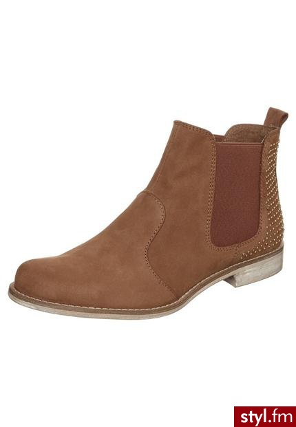 Zign Botki brązowy - Botki Buty Moda