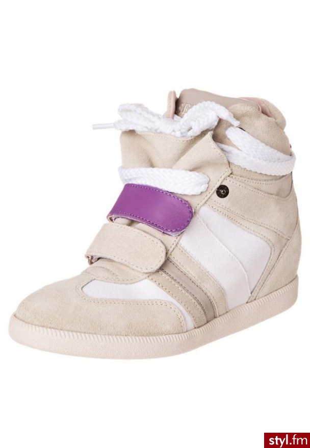 Serafini MANHATTAN Botki na koturnie beżowy - Botki Buty Moda