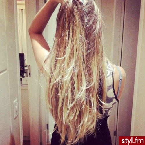 Blond Rozpuszczone Proste Na co dzień Długie Fryzury