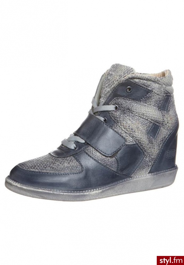 Shoot Botki na koturnie szary - Botki Buty Moda