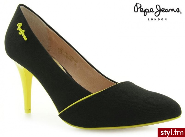Pepe Jeans HACKNEY BLACK FABRIC - Czółenka Buty Moda