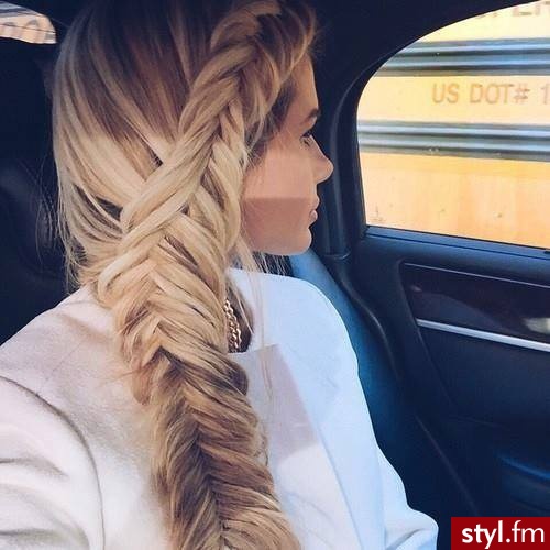 Blond Warkocze Proste Na co dzień Długie Fryzury