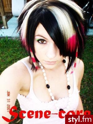 EMO Alternatywne Średnie Fryzury