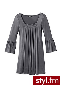 Bonprix Tunika szary 921155_14186 Odcienie szarości i srebra - Tuniki Ciuchy Moda