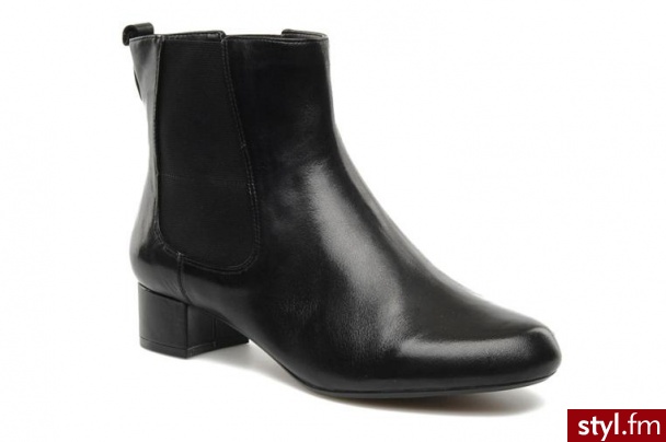 Clarks PÓŁBUTY I BOTKI KUMI BALCONY BY CLARKS (Czarny) - Botki Buty Moda