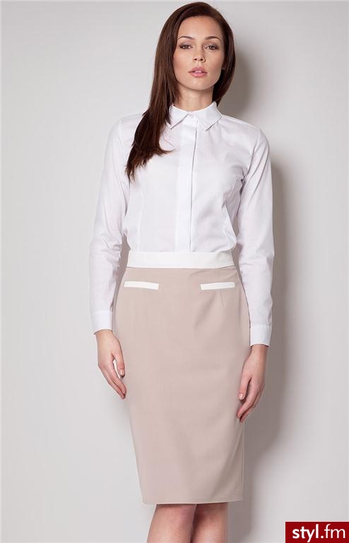 Figl Spódnica M147 (beżowy) - Pozostałe Spódnice Moda