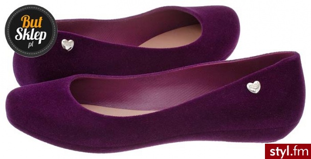 MEL BY MELISSA BUTY POP III PURPLE FLOCKED (32121/52273) - Balerinki Buty Moda