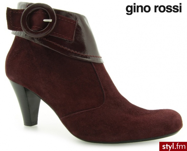 Gino Rossi R55P 02 BORDO - Botki Buty Moda