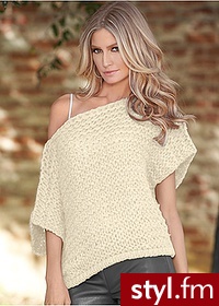 Bonprix Sweter kremowobiały 965780_21023 - Swetry Ciuchy Moda