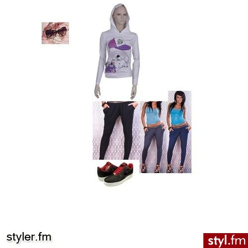do szkoły :). bluza, okulary, rurki, adidasy - Styler