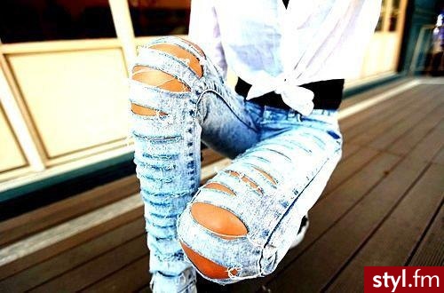 Jeansy Spodnie Moda