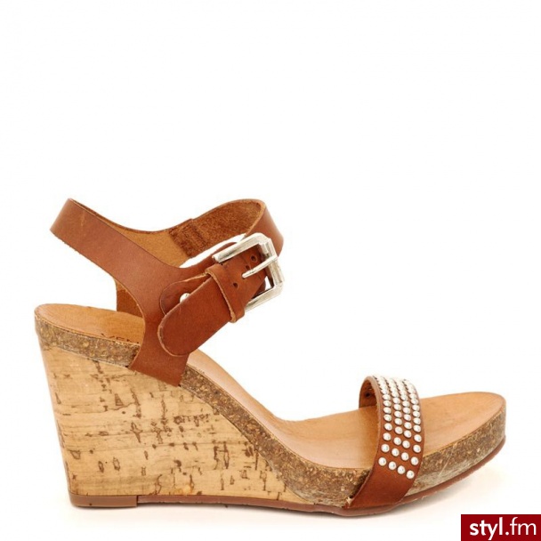 Venezia  Sandały Na Kotunie 80627 Vac Bru - Koturny Buty Moda