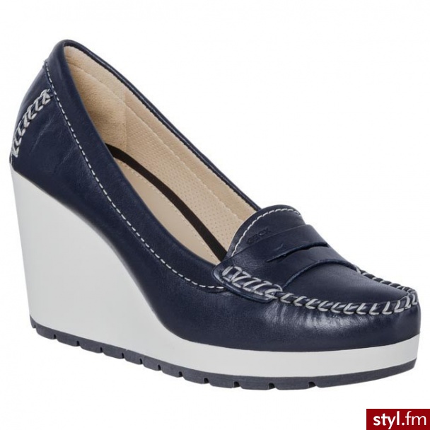 Geox Półbuty D Dori S D22P9S 00043 C4002 Niebieski - Koturny Buty Moda