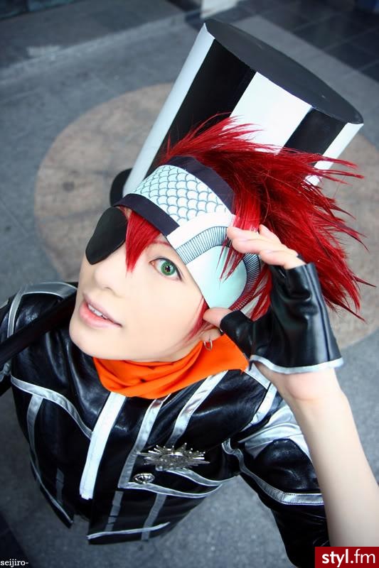 Lavi D.gray-man. Kolejny cosplay laviego... boskie wlosy : D - Średnie Męskie Fryzury