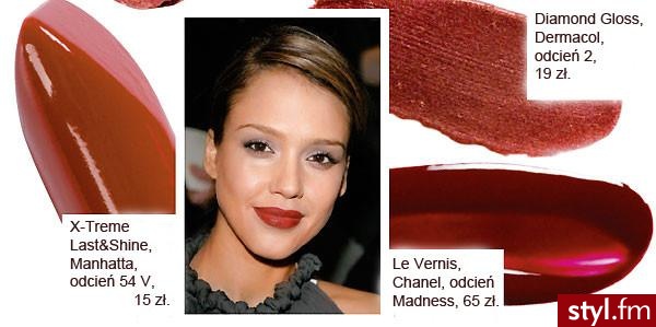 Usta jak wiśnie. 1.Charlize Theron
2.Jessica Alba
3.Marion Cotillard - Makijaże