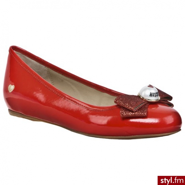 LOVE MOSCHINO Baleriny Scarpa D.Nana05 JA11070G0XJC150A Rosso - Balerinki Buty Moda