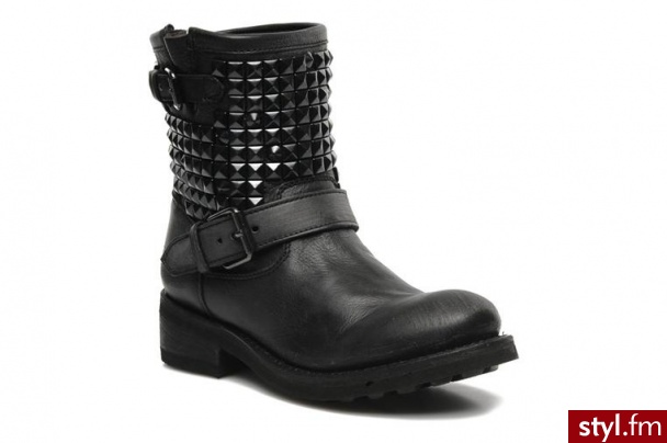 Ash PÓŁBUTY I BOTKI G2 TOILE W BY 51275Black Pavonado studs - Botki Buty Moda