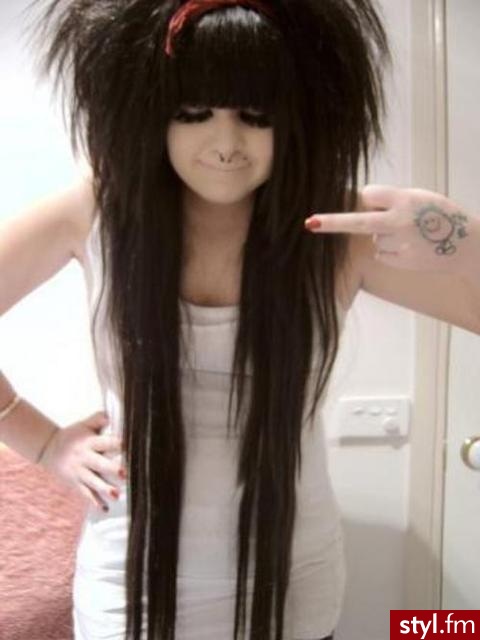 EMO Alternatywne Średnie Fryzury