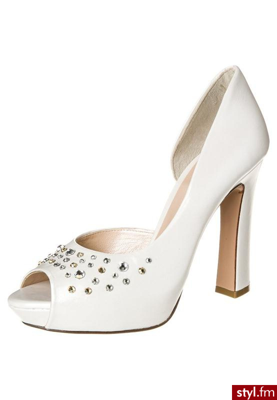 Lodi Szpilki Peep Toe biały - Szpilki Buty Moda