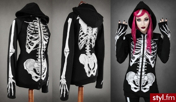GOTH - SZKIELET :) - Bluzy Ciuchy Moda
