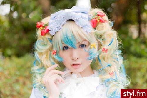 kawaii - Kręcone Na co dzień Średnie Fryzury