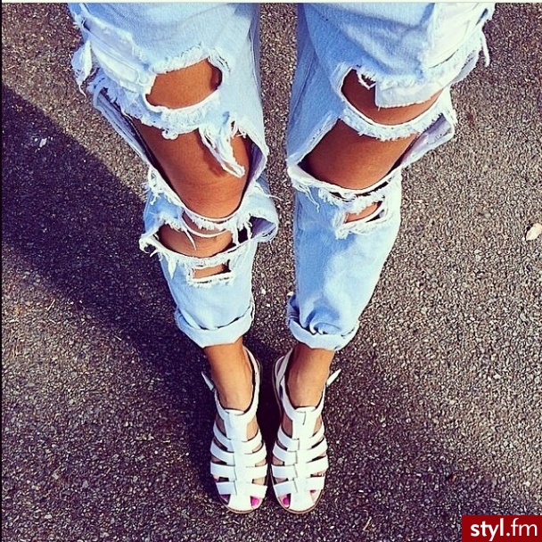 Jeansy Spodnie Moda