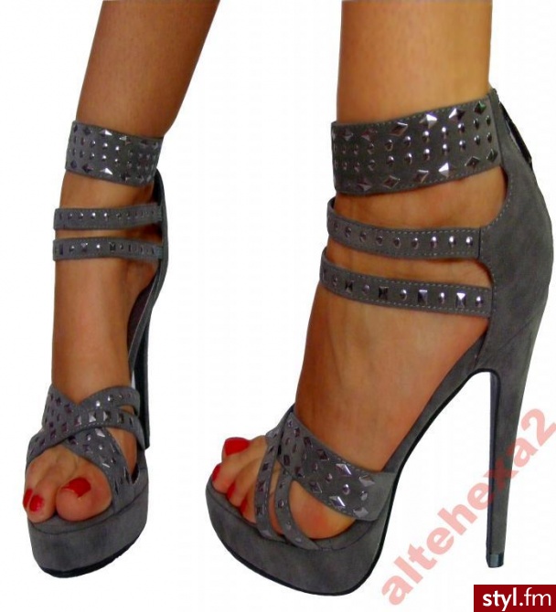 Super gladiatorki!. wys. obcasika - 12cm
platforma - 2cm - Pozostałe Buty Moda