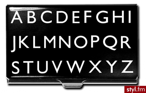 Acme Etui metalowe na wizytówki Alphabet Rod Dyer alpha (CRD01BC) - Portfele i etui Dodatki Moda