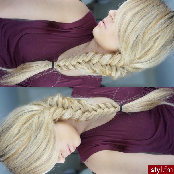 Blond Warkocze Proste Na co dzień Długie Fryzury
