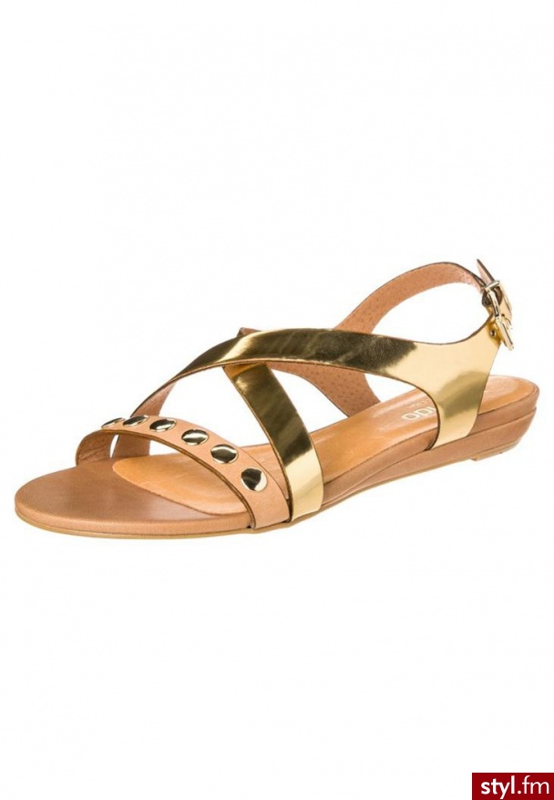 zalando Collection Sandały na koturnie brązowy (631300) - Koturny Buty Moda