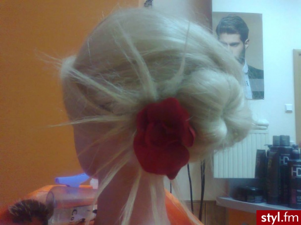 Blond Upięcie Proste Wieczorowe Długie Fryzury