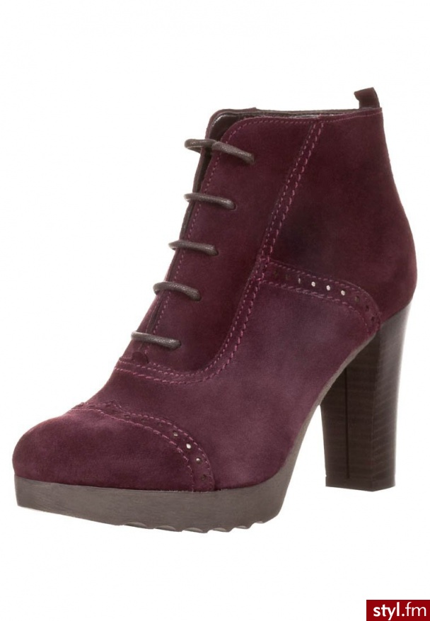 Pier One Botki czerwony - Botki Buty Moda
