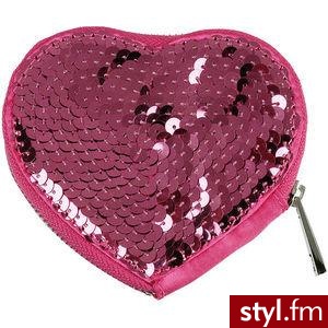 Sequined Heart Coin Purse - Gadżety Inne Moda