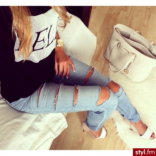 Jeansy Spodnie Moda