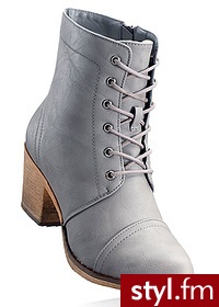 Bonprix Kozaki szary 952901_15319 - Kozaki Buty Moda
