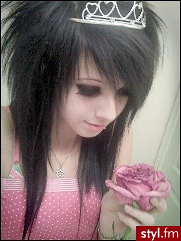EMO Alternatywne Średnie Fryzury
