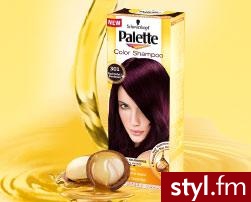 przed i po Palette krem koloryzujący nr 301 "bordo". Na zdjęciach nie widać aż tak tego koloru jak na żywo, właściwie w niektórych miejscach wygląda jak czarny. - Średnie Fryzury
