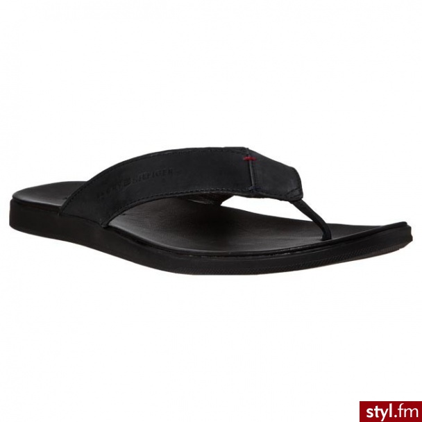 TOMMY HILFIGER Japonki Terry 1 FM56815238 990 Czarny - Klapki Buty Moda